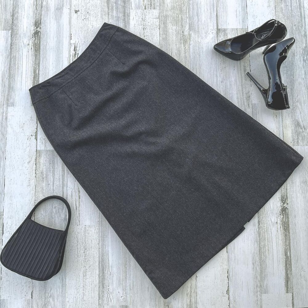 Talbots Women's Grey Wool Skirt